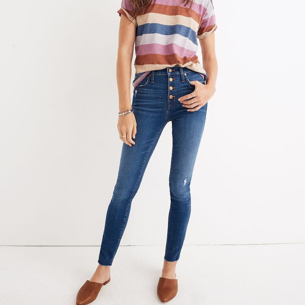 Madewell 10" High-Rise Skinny Jeans in Hanna Wash Size 26